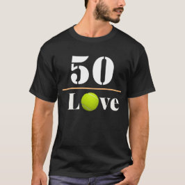 Tennis Ball 50 cumpleaños con la camiseta de amor