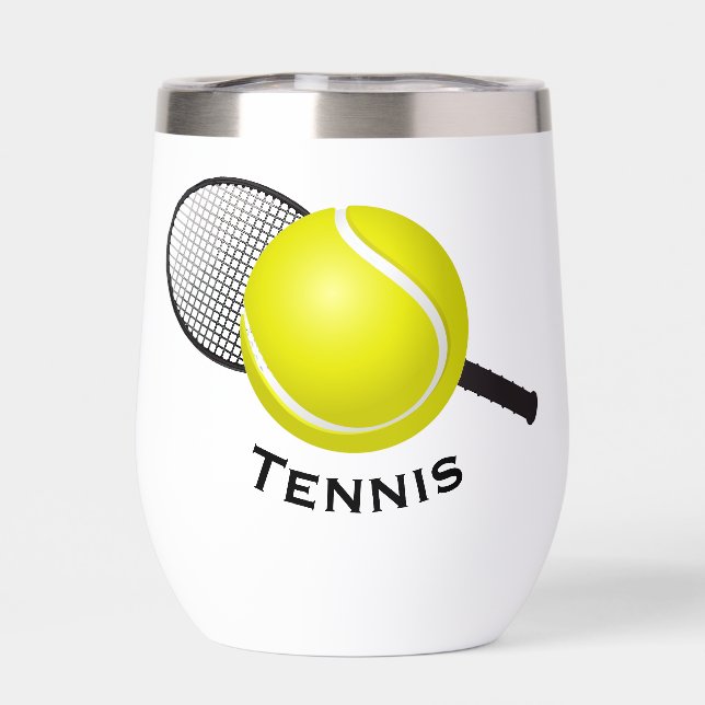 Tennis Design Thermal Wine Tumbler (Trasero)
