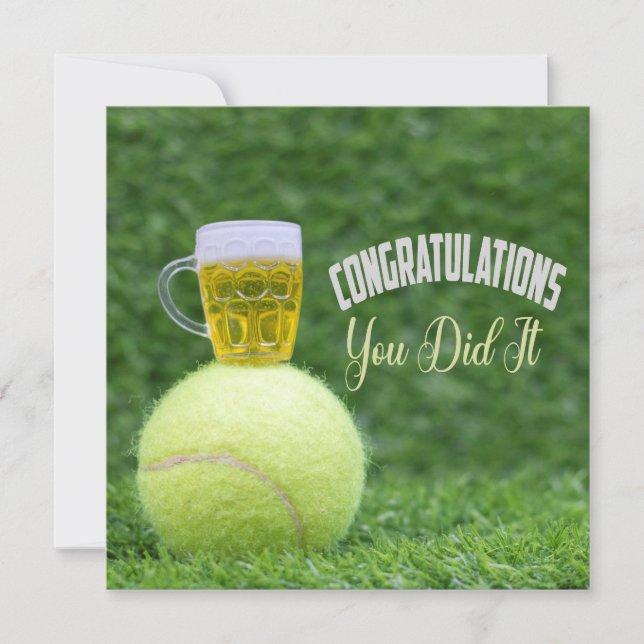 Tennis Felicitaciones con cerveza (Anverso)