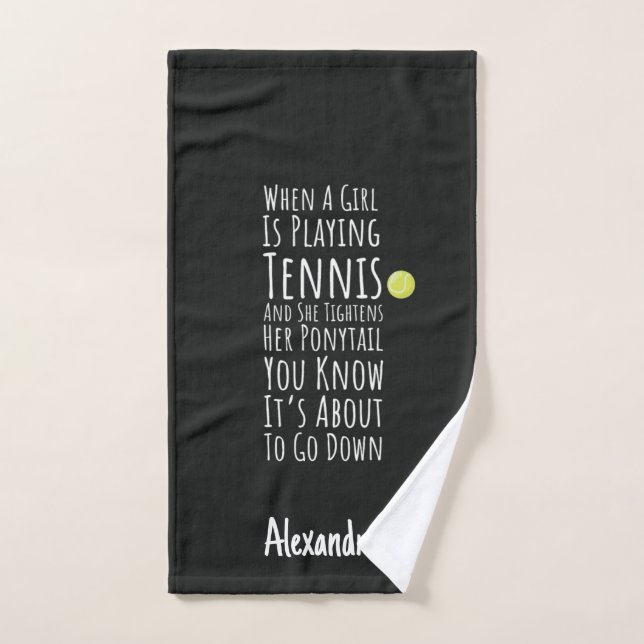 Tennis Gifts For Teen Girls Funny Player Sports (Toalla de mano)