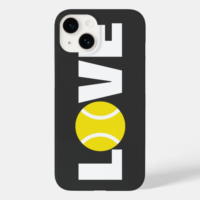 Tennis love iPhone 14 tapa funda con diseño de bol (Reverso )