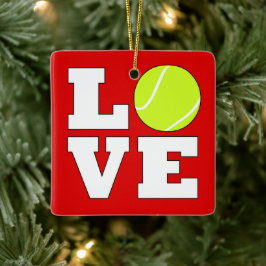 Tennis LOVE Personalizado Color Ornamento de Navid
