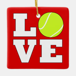 Tennis LOVE Personalizado Color Ornamento de Navid