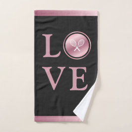 Tennis Love Pink Rose Gold Typography Cortazas
