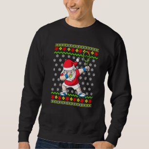 Tennis Santa Claus Navidades feos Patrón de suéter