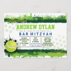 TENNIS SPLASH Bar Invitación Mitzvah