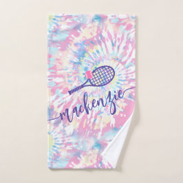Tennis Tie Dye Script Name Pink Purple
