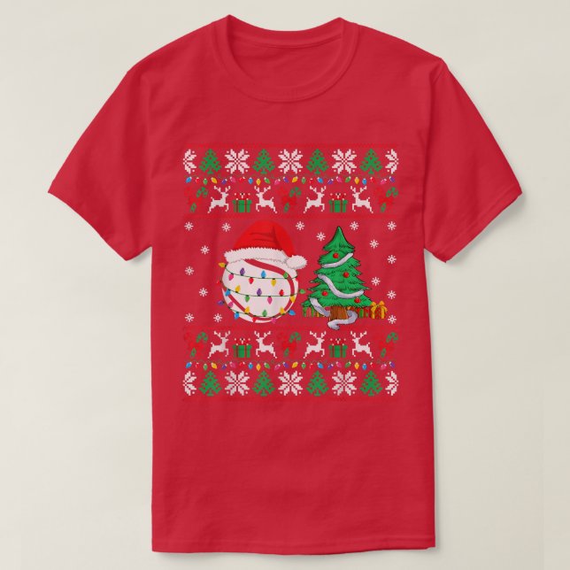 Tennis Ugly Christmas Sweater Tennis Xmas Family M (Diseño del anverso)