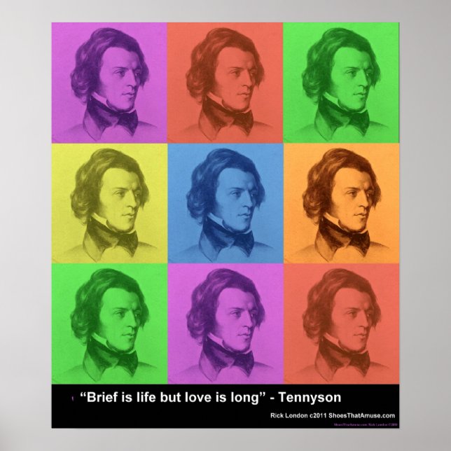 Tennyson "El amor es largo" cita Posters de PopArt (Frente)