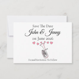 Tenor Horn Musician Wedding Save The Date