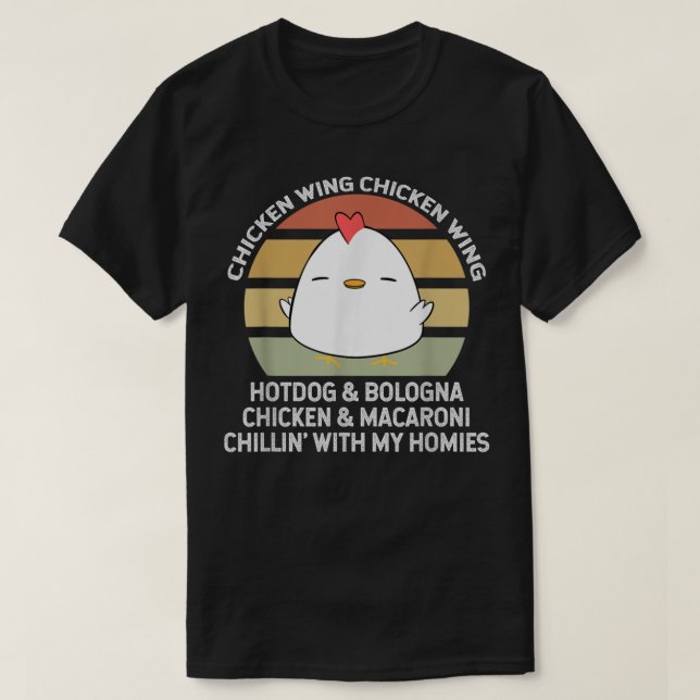Tensión de pollos de pollo con camiseta graciosa (Diseño del anverso)