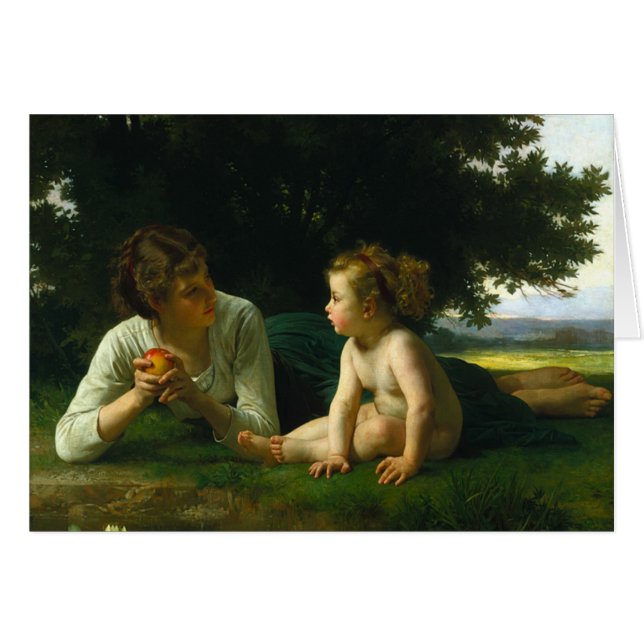 Tentación por Bouguereau 1880 (Anverso (Horizontal))