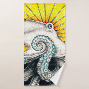 Tentáculo amarillo tinta octopus