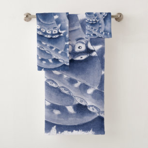 Tentáculos azules monocromos