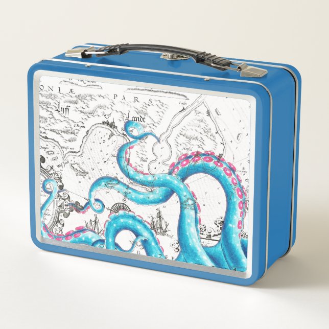 Tentáculos blanqueados de color rosa azul (Reverso)