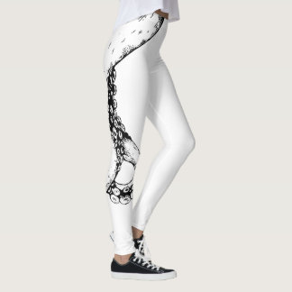 tentáculos de pulpo en leggings blancos
