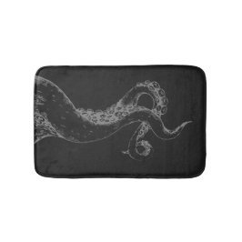 tentáculos de pulpo grises en alfombrilla de baño 