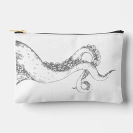 tentáculos de pulpo grises en bolsa blanca
