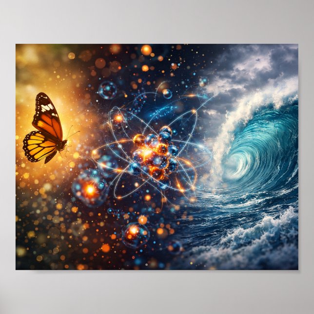 Teoría del Caos del Efecto Mariposa Póster Abstrac (Frente)