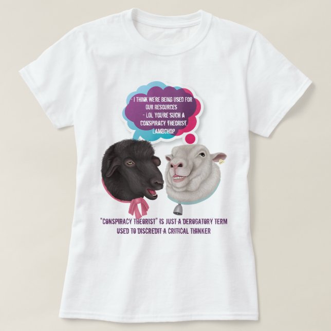 Teórico de la conspiración camiseta (Diseño del anverso)