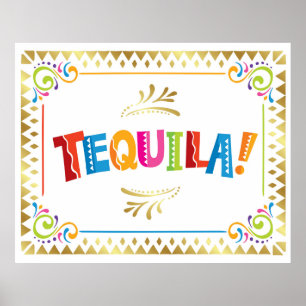 ¡TEQUILA! Impresión de Rótulo Fiesta Fiesta