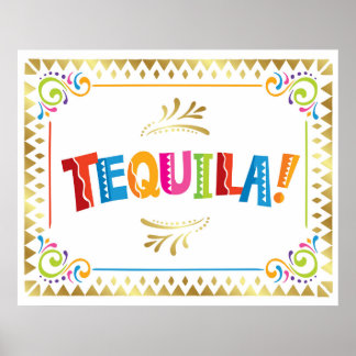 ¡TEQUILA! Impresión de Rótulo Fiesta Fiesta