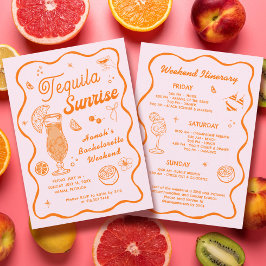 Tequila Sunrise Bachelorette Invitación