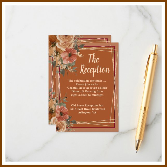 Teracotta Boda Floral Recepción (Subido por el creador)