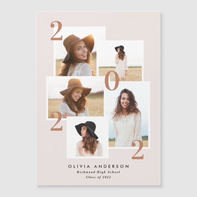 Teracotta geométrica multifotográfica moderna y (Anverso)