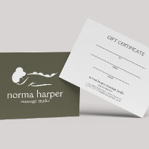 Terapeuta de Masaje Dark Sage Tarjeta de regalo de