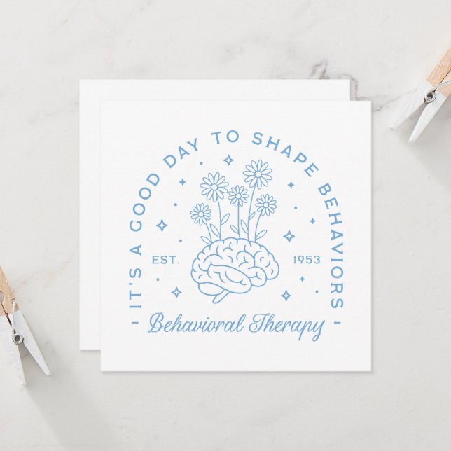 Terapia conductual terapeuta estética floral azul (Anverso/Reverso In Situ)