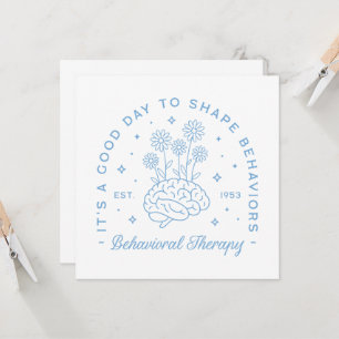 Terapia conductual terapeuta estética floral azul