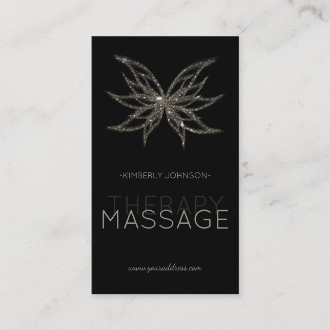 Terapia de Masaje Tarjeta de Flor Sombrosa (Anverso)