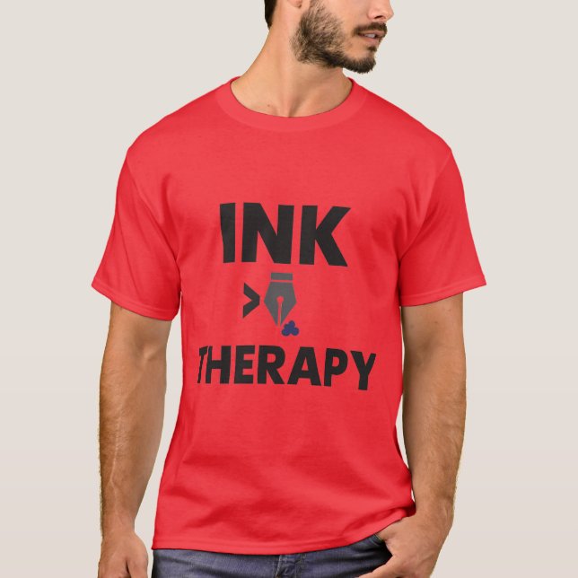 TERAPIA DE TINTA - Camiseta Entusiasta del Tatuaje (Anverso)