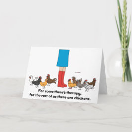 Terapia del pollo - tarjeta de felicitación