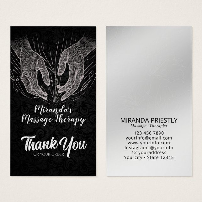 Terapia Masajista Manos Curadoras Energía Spa Well (Anverso y reverso)