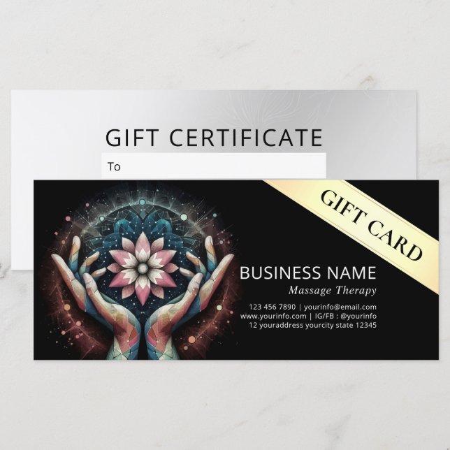 Terapia Masajista Manos Curadoras Energía Spa Well (Anverso / Reverso)