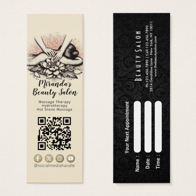 Terapia Masajista Manos Curadoras Energía Spa Well (Anverso y reverso)