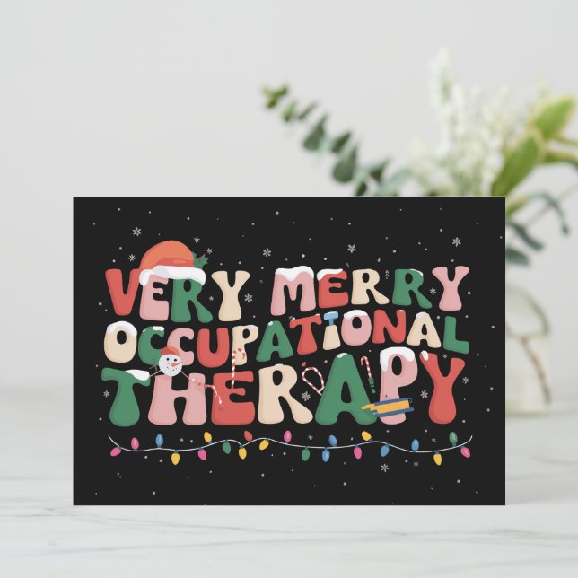 Terapia Ocupacional de Navidad muy alegre OT Navid (Anverso de pie)