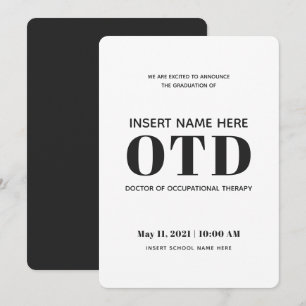 Terapia Ocupacional Invitación de Graduación OTD