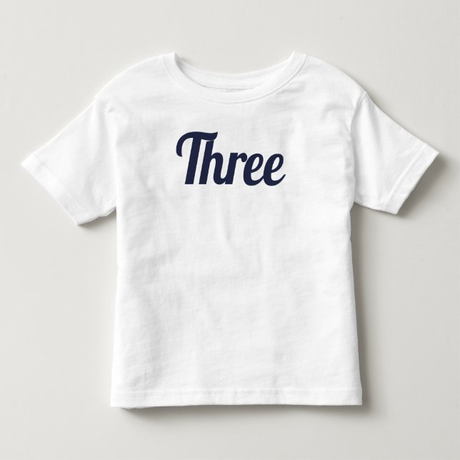 Tercer cumpleaños Tres camisetas (Anverso)