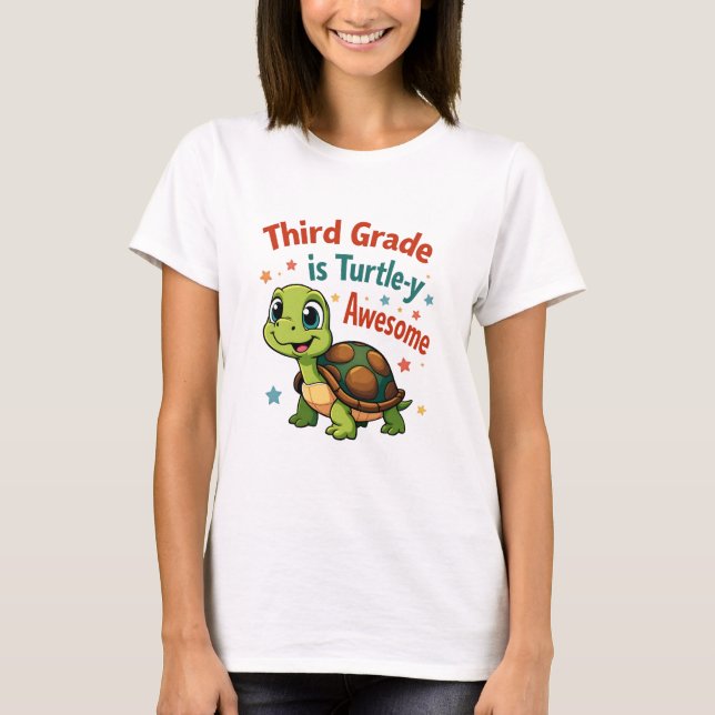 Tercer grado Tortuga-increíble Camiseta de vuelta  (Anverso)