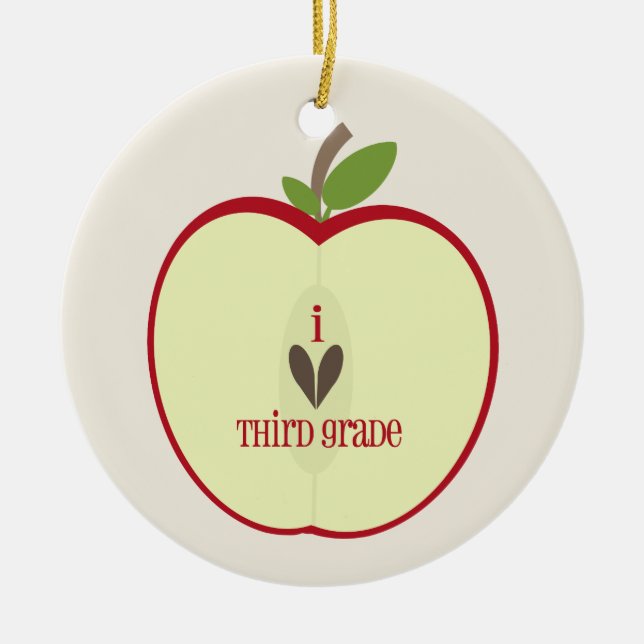 Tercer ornamento del profesor del grado - Apple (Frente)