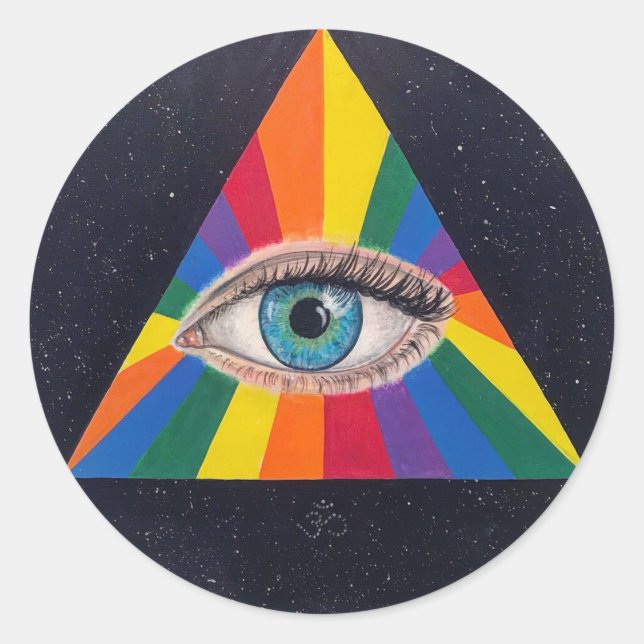 Tercer Pegatina del arcoiris ocular (Anverso)