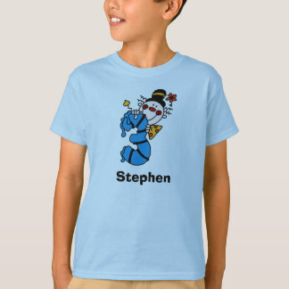Tercera camiseta del cumpleaños del payaso azul