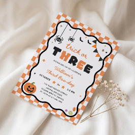 Tercera Invitación de Cumpleaños de Halloween Boo-