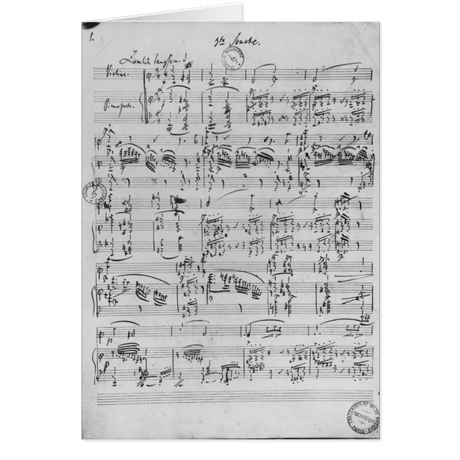 Tercera sonata para el piano y el violín (Frente)