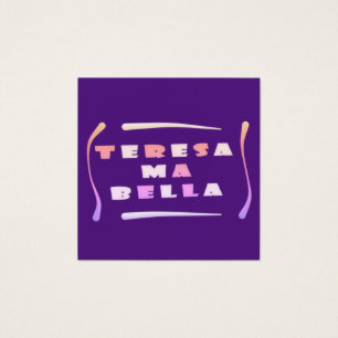 Teresa Bella hizo su tarjeta de colores mezclados
