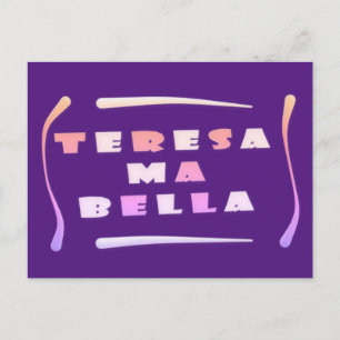 Teresa Bella hizo su tarjeta de colores mezclados