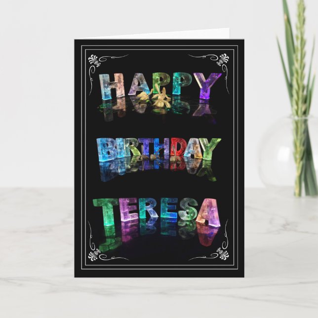 Teresa - nombre en la tarjeta de felicitación de (Anverso)